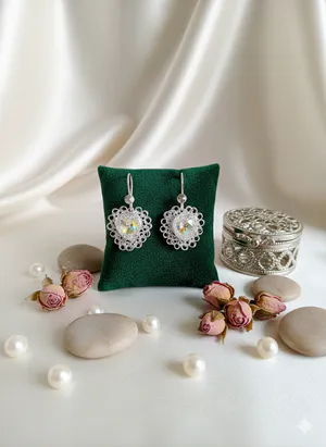 Aretes Corazón Abierto Swarovski Modelo 1