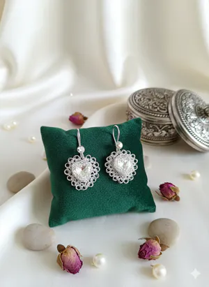 Aretes Corazón Abierto Swarovski Modelo 1