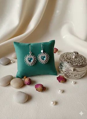 Aretes Corazón Abierto Swarovski Modelo 2