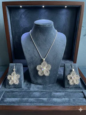 Juegos Flor de Plata Swarovski Modelo 1