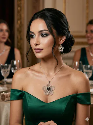 Juegos Flor de Plata Swarovski Modelo 2