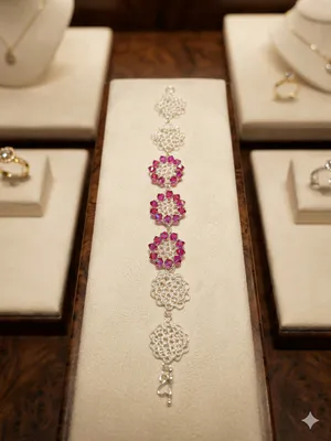 Pulsera Rombo Swarovski Rosado