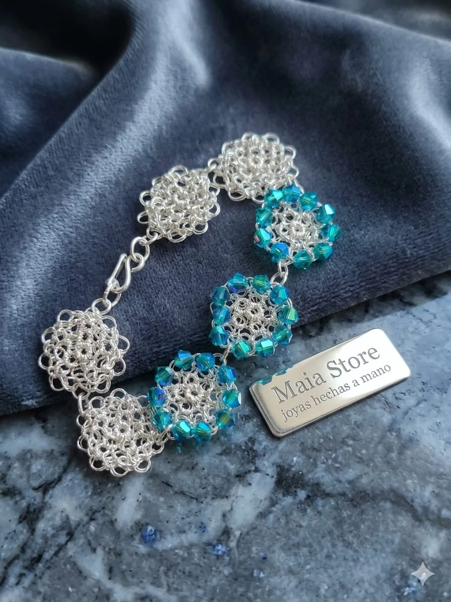 Pulsera Rombo Swarovski Turquesa